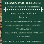 Clases de Lengua, Literatura e Inglés en La Plata, Pcia. Buenos Aires (GBA Sur)