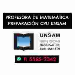 CLASES PARTICULARES CPU MATEMÁTICA UNSAM en Zárate, Pcia. Buenos Aires (GBA Norte)