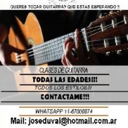 Clases de guitarra en Balvanera, Ciudad A. de Buenos Aires