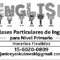 Clases Part. de Inglés Nivel Primario en Saavedra, Ciudad A. de Buenos Aires
